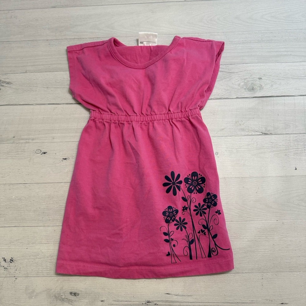 Hanna Andersson girls pink with purple flower cotton dress‎ 90/3